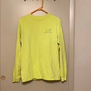 Neon yellow long sleeve vineyard vines shirt
